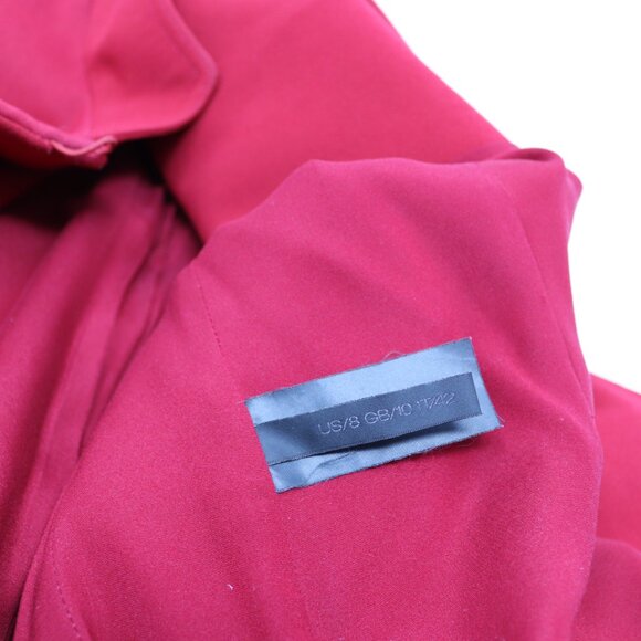 Donna Karan New York Size 8 Red Blazer Stretch Jacket Silver Buttons - Picture 14 of 16